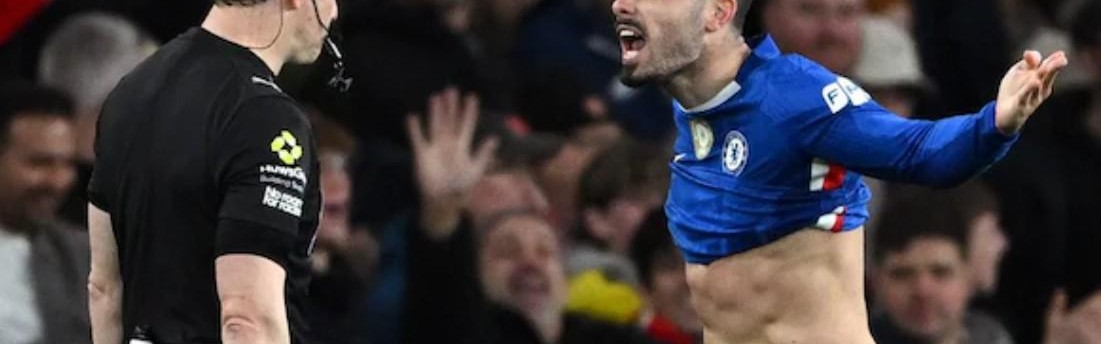 开云注册-官方：佩德罗-内托因红牌后未及时离场+辱骂裁判被英足总指控